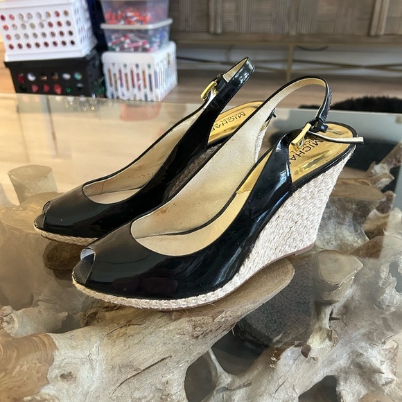 Michael Kors black patent wedges - Picture 3 of 5